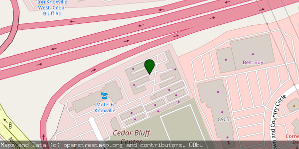 Map of Your Extra Storage - Cedar Bluff located at 254 Harry Lane Blvd. in Knoxville, Tennessee 37923